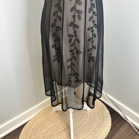 J.R. Nites Vintage Beaded Y2K 2 Layer Evening Dress Size 8 - Picture 5 of 7